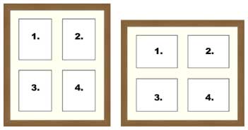multi photo frame image position guide - quadruple